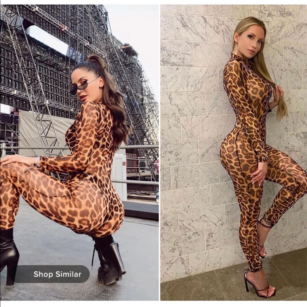 Fashion nova cheetah jumpsuit